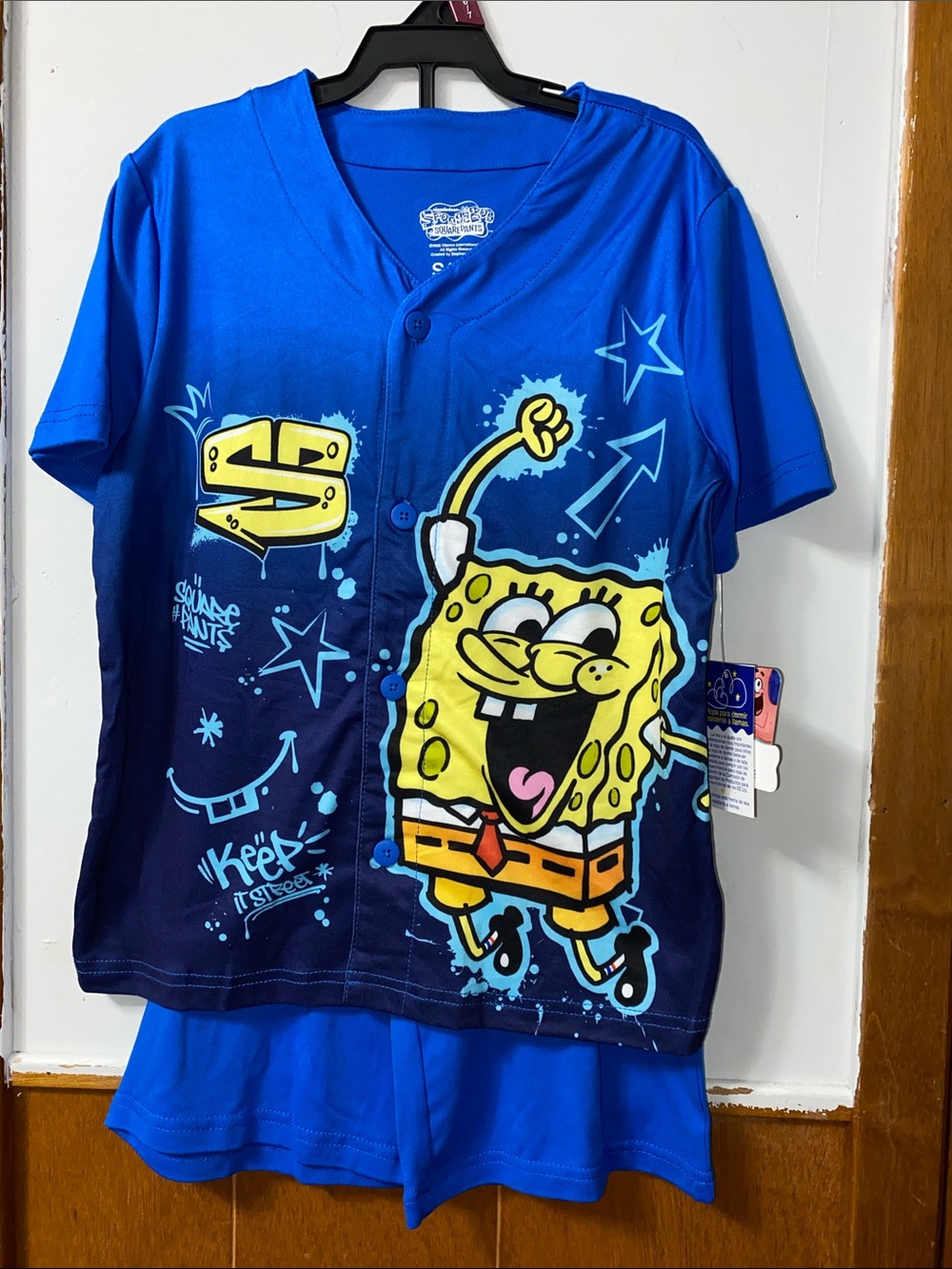 Sponge Bob Square Pants 2pc Pajama set size small 6/7